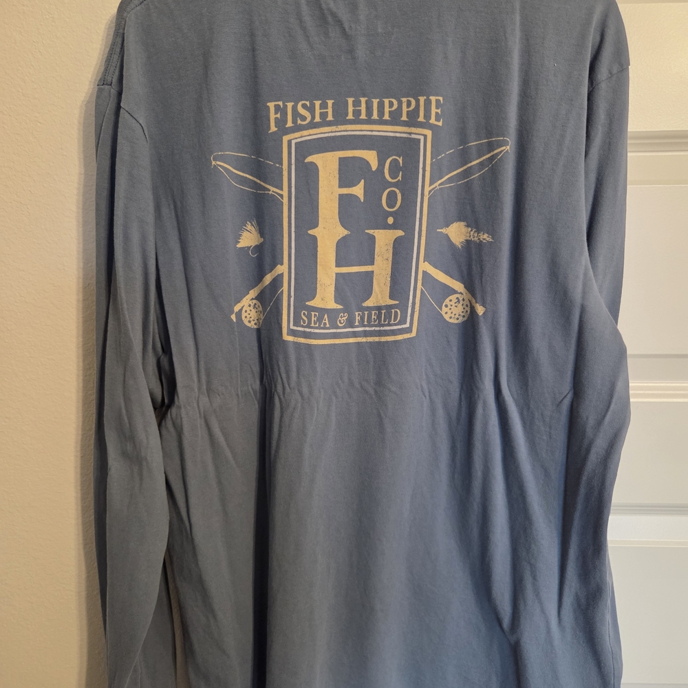 Fish Hippie Men's Blue Long Sleeve Tee